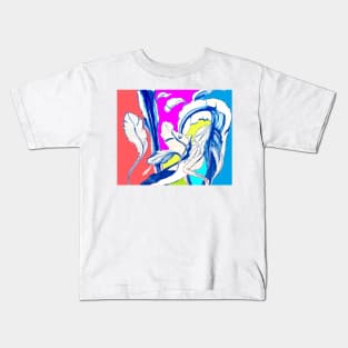 Plant in Blue Marker - Leaf of Life Miracle Leaf - Rainbow Colorful Kids T-Shirt